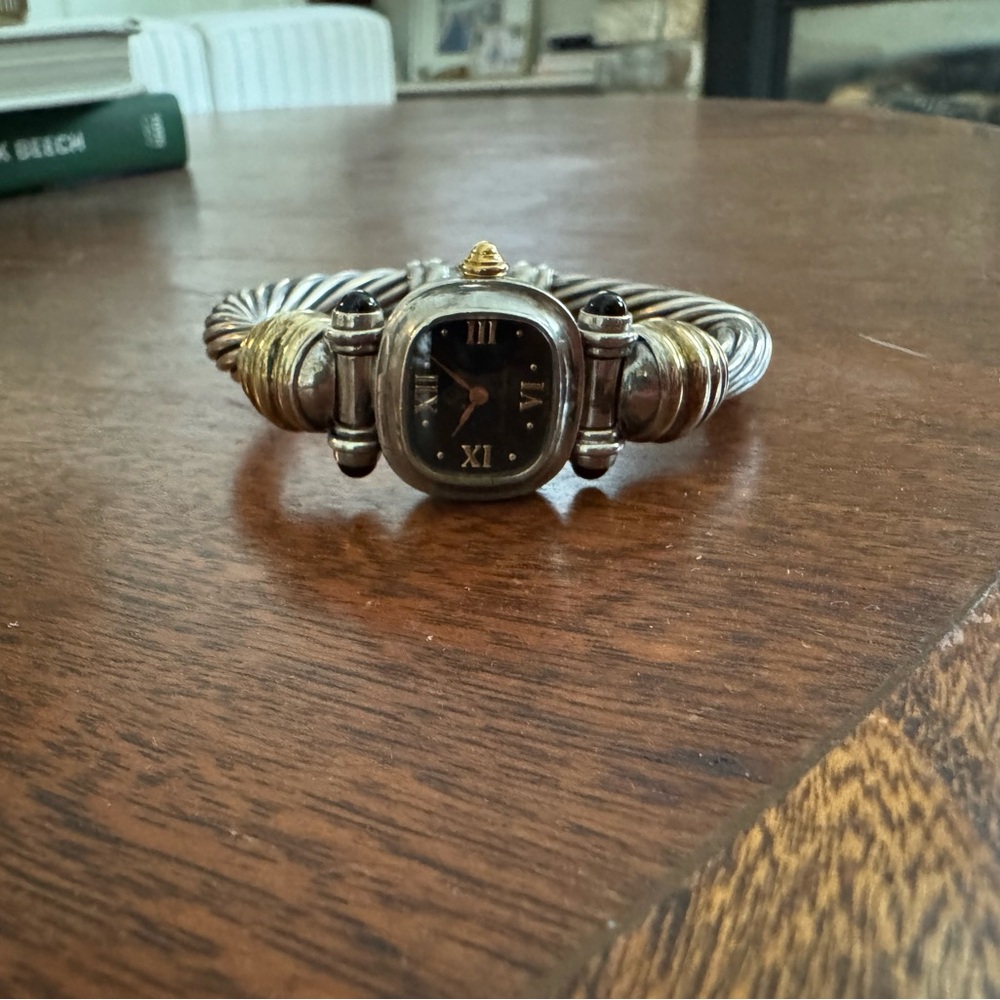David Yurman Cable Watch sterling silver, and 14k yellow gold